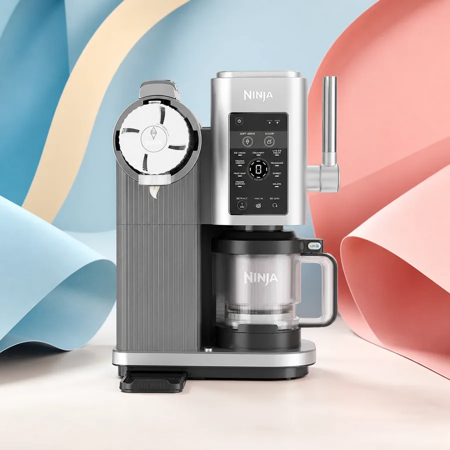 Mise en scène éditoriale fidèle de Ninja CREAMi Swirl NC701EU