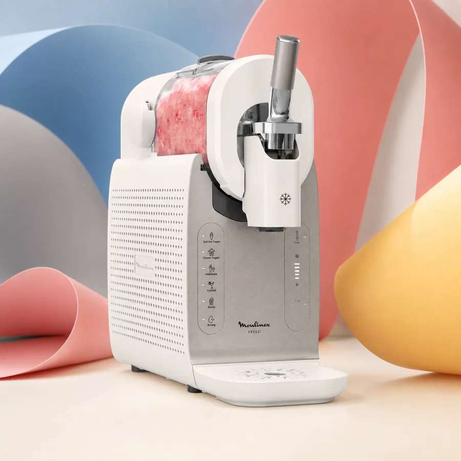 Mise en scène éditoriale fidèle de Moulinex Freezi MJ803AF0