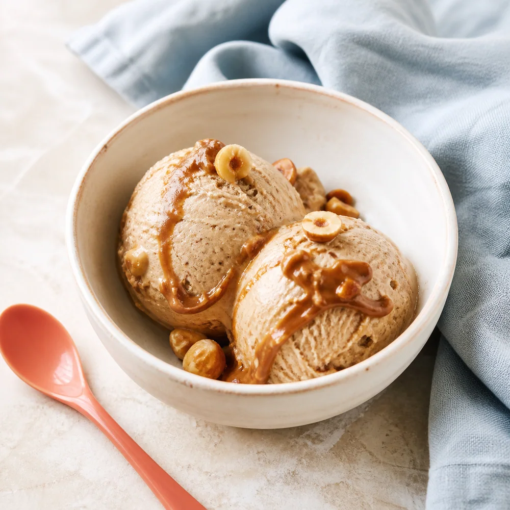 Gelato noisette praliné maison