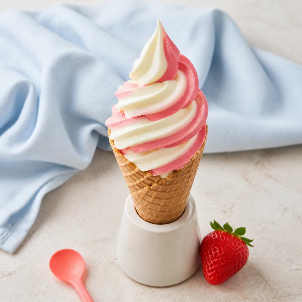 Glace à l’italienne fraise-vanille maison