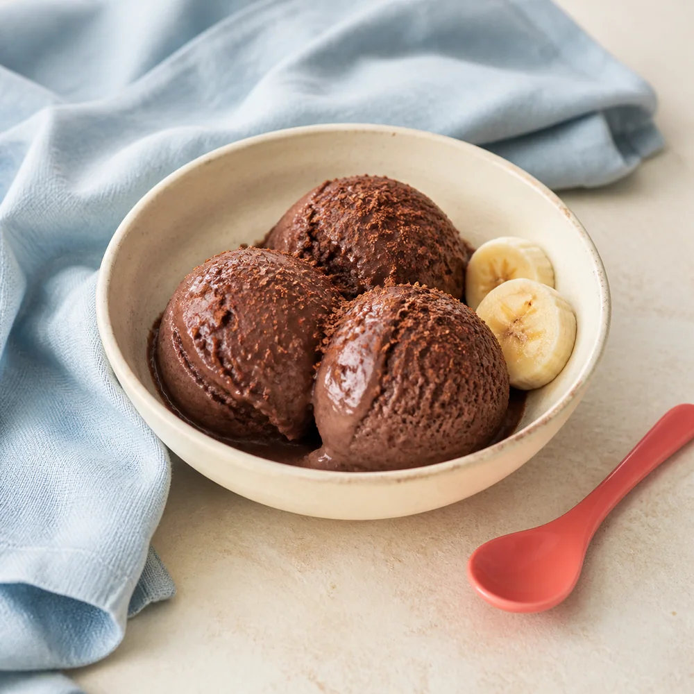 Nice cream banane chocolat sans sorbetière maison