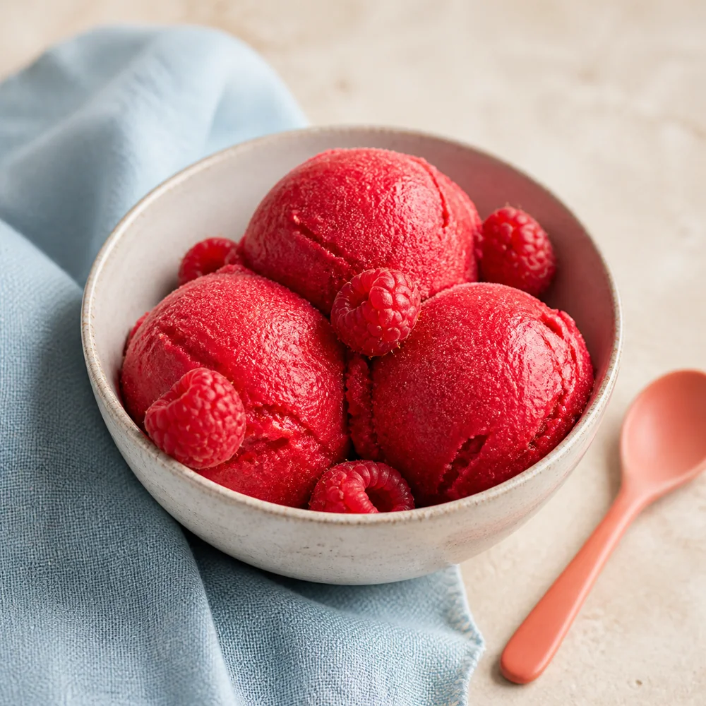Sorbet framboise maison maison