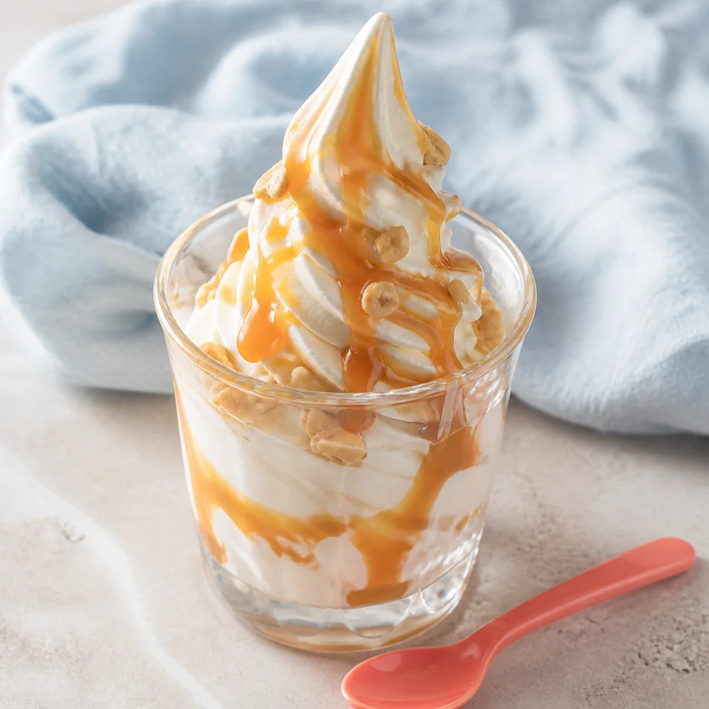 Sundae caramel et cacahuètes maison